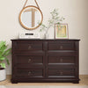 FAGAGA 6 Drawers Dresser for Living Room,Storage Cabinet Wooden Dressers Organizer for Bedroom,White