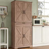FUSOU 72'' Kitchen Storage Pantry Cabinet, Tall Storage Cabinet with 8 Door Shelves, 2 Cabinets and 1 Drawer, Freestanding Cupboard for Kitchen, Dining Room, Bathroom, Laundry