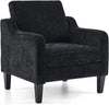 VINGLI Mid Century Modern Chenille Comfy Armchair, Creamy White