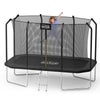 AOTOB 14X8FT Rectangle Trampoline - Perfect Outdoor Trampoline for Kids - Gymnastics Style Tranpoline with Enclosure Net - Supports Up to 440 lbs