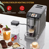 AOILE 20-Bar Dual Boiler Espresso Machine, Self-Cleaning Coffee Maker with Grinder & LCD Touch Panel