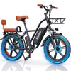Ridstar 1500W Electric Bike for Adults,31MPH 48V 15.6AH Mountain Bike, 20"Fat Tire 7 Speed Electric Bicycle UL2849