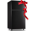 WANAI 3.5 Cu.ft Fridge with Freezer 2 Door Compact Refrigerator Adjustable Thermostat Silver New