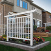 Vita 80" W x 90" H Camden Vinyl Privacy Screen and Trellis, White, VA68243