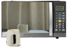 Emerson 1.1 Cu Ft, 1100W Mirror Finish Countertop Microwave Oven with Grill, MWG1191SB