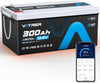 VATRER POWER 12V 100AH Low Temp Cutoff LiFePO4 Deep Cycle Battery with 1280W, Built-in 100A BMS, 5000+ Cycles Rechargeable Lithium Battery, Perfect for RV/Camper, Marine, Solar.