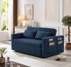 Noodeniya 54" Twins Pull Out Sofa Bed, Modern Convertible Sleeper Couch, Fabric Loveseat for Small Place, Light Gray