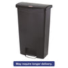 Rubbermaid Commercial Slim Jim Resin Step-On Container Front Step Style 18 gal Black 1883613