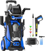 Electric Pressure Washer 5000PSI-Max 3.6GPM Power Washer Touch Screen Adjustable Pressure,4 Nozzles and 500ml Foam Cannon Power Washer Cleaning for Patio Blue