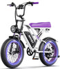 AMYET G60 Peak 1500W Electric Bike, 20" Fat Tire E-Mountain Bikes, 48V 20Ah 32MPH Ebike for Adults Full Suspension UL2849