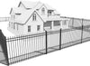 Fencer Wire Heavy Duty Pinnacle Fence Gate, 6FT Height x 4FT Width Outdoor Fence Gate, Outdoor Anti-Rust Metal Steel Gate for Fencing Barrier, Decorative Garden Gate for Residential, Yard, Pool,Patio
