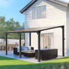 10 ft.��10 ft. Hardtop Outdoor Gazebo Pergola Aluminum Framed with Sloping Pitched Roof for Garden, Patio