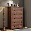 Keywhat Farmhouse 5 Drawer Dresser for Bedroom, Chest of Drawers Wood Organizer for Living Room, Antique White