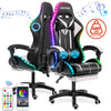 Gaming Chair with Bluetooth Speaker, Ergonomic Massage Racing Chair with RGB Lights, Footrest and Lumbar Support, High Back Office Chair,  Heavy Duty Design Gaming Computer Chair