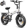Jasion X-Hunter Electric Bike for Adults, 750W Motor Electric Bicycle with 48V 13AH Removable Battery, 20" x4.0 Fat Tire Folding Ebike, Full Suspension, 7-Speed Bicycles