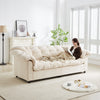 MAYEERTY 55'L Chenille Sponge single sofa,No Assembly Required,Fluffy Modern Sleeper Chair for Living room, Bedroom, Lounge and Projection Room(Not a swivel chair.)