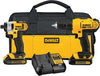 20V  Cordless Drill and Impact Driver Combo Kit with 2 Batteries and Charger