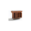 HomeStock Urban Upmarket Full Size Kitchen Cart with Stainless Steel Top, Black, Tiered Shelf, 18 x 52 x 36 inches, Modern Mobile Kitchen Cart, Adjustable Shelved Storage Behind Doors-Color:Mahogany,S