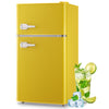 Tacool 3.5 Cu.ft Retro Mini Fridge with Freezer, 2 Door Small Refrigerator with 7 Adjustable Thermostat for Home, Blue