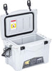 20 Quart Portable Ice Cooler, Leak-Proof, Air Tight, Fishing Drybox Cooler with Portable Cup Holder, Fish Ruler, Bottle Openers, Camping Cooler for Beach Boat Fishing Picnic Travel