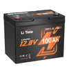 LiTime 12V 100Ah Group 24 Bluetooth LiFePO4 Battery Lithium Battery 100A BMS for RV, Solar System, Trolling Motors