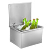 Luku Drop in Ice Chest, Stainless Steel Commercial Ice Bin with Hinged Cover, Outdoor Kitchen Ice Bar for Drinks