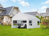 Walsunny 12x20 ft Carport with 4 Sandbags Heavy Duty Canopy with Roll-up Windows Portable Garage with Removable Sidewalls & Doors Car Canopy Khaki