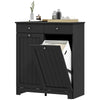 Topcobe Laundry Hamper Cabinet, Laundry Cabinet with 2 Tilt Out Laundry Baskets and 2 Drawers, Modern Furniture for Indoor, Black