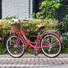 Viribus Women's Comfort Bike 24 inch Beach & City Cruiser Bicycle with Basket Rack White