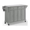 Crosley Full Size Kitchen Cart-Finish:Gray,Style:Granite Top/White