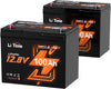 LiTime 12V 100Ah Group 24 Bluetooth LiFePO4 Battery Lithium Battery 100A BMS for RV, Solar System, Trolling Motors