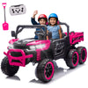 Xuanlur 24V 2 Seater Kids Ride on Car Truck, Ride on UTV W/ 2x200W Motor, 24 Volt Ride on Toys W/ Dump Bed/Shovel, Electric Car for Kids W/ Durable Tires, LED Light, Music, Remote Control, Black