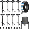 SUNVIE All-in-One Low Voltage Pathway Lighting Kit, 8 Pack LED Light with Transformer and Wire