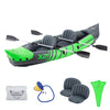 Promarine 2 Person Inflatable Kayak Set Foldable Paddle Boat with Adjustable Seat, Foot Pump, Yellow