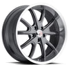 18x9.5 American Muscle 143 Torque Gunmetal Mach Wheel 5x5 (0mm)