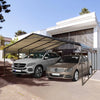 EROMMY Carport 20x20 FT, Heavy Duty Car-port, Car-Shelter with Galvanized Metal Roof and Frame, Easy Assembly Car-Shed with Enhanced Base, Expanding Garage Space for Pickup, 2 Cars, Boat and Tractors
