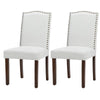 EDX Dining Chairs Set of 2, Parsons Chairs with Nailhead Trim and Wood Legs