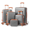 Zimtown Luggage 3 Piece Set Suitcase ABS Hardside Lightweight with TSA Lock Spinner Wheels, Beige
