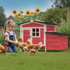Outdoor Chicken Coop Rabbit Hutch Wooden Hen House w/ Nesting Box & Tray Poultry Cage for Outdoor Indoor