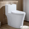 HOROW Compact One Piece Toilet with Comfort Seat ADA Height 17.3" Elongated Dual Flush 0.8/1.28 GPF