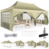 HOTEEL 10' x 20' Pop up Canopy Tent,Heavy Duty Waterproof Commercial Instant Gazebo,Outdoor Canopy for Party,Wedding,Event,Backyard,White