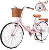 Gaonala 26 inch Women��s 7-Speed Pink Cruiser bicycles a versatile family bike and women��s beach bikes for urban commutes and leisure