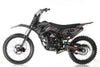 Black APOLLO DB-36 250cc Dirt Bike with 5 Speed Manual Transmission, Big 21"/18" Wheels!