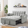 55 Inch Convertible Futon Sofa Bed,Modern Loveseat Sleeper Sofa Couch with Pull-Out Sofa Bed for Living Room,Small Space - Black