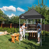 EAGLE PEAK 5x5 Pop Up Canopy Tent Instant Outdoor Canopy Easy Set-up Straight Leg Folding Shelter（Blue）