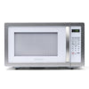 Farberware Stainless Steel Countertop Microwave Oven with Child Lock, 1.1 Cu Ft Black Stainless