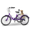 FICISOG 7 Speed Adult Tricycle for Women, 20/24/26 Inch Adult Trike with Basket, 3 Wheel Bikes for Adults Seniors, Cruise Trike for Shopping Picnic