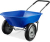 SEEKOL Dual-Wheel Home Utility Yard Wheelbarrow Garden Cart w/Built-in Stand for Lawn, Gardening, Construction,Green