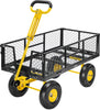 SPECSTAR Steel Garden Cart with Round Handle, 900lbs Capacity, with 10 inch Tire and Handle Attach to ATV or Tractor
