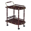 Recreation Room Traditional Merlot Serving Cart
